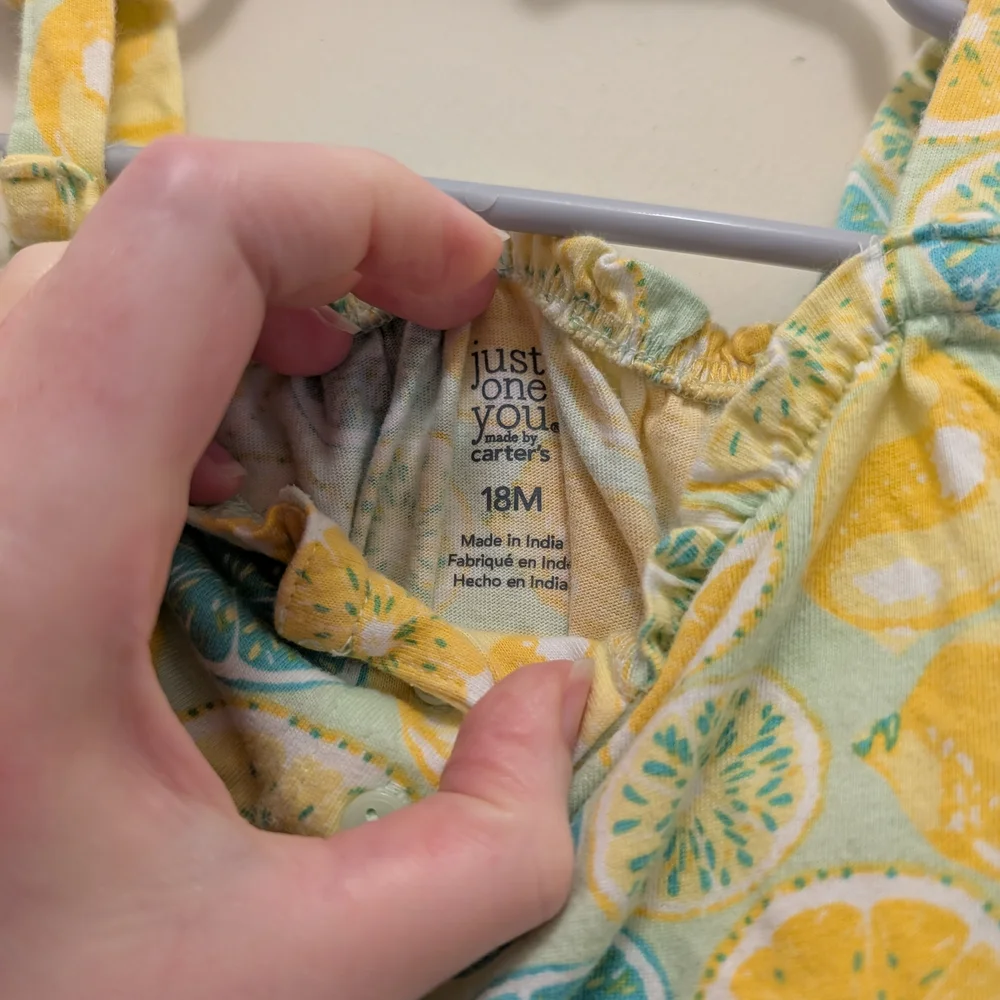 Carter's Citrus Print Lemon Lime 18 Month Romper